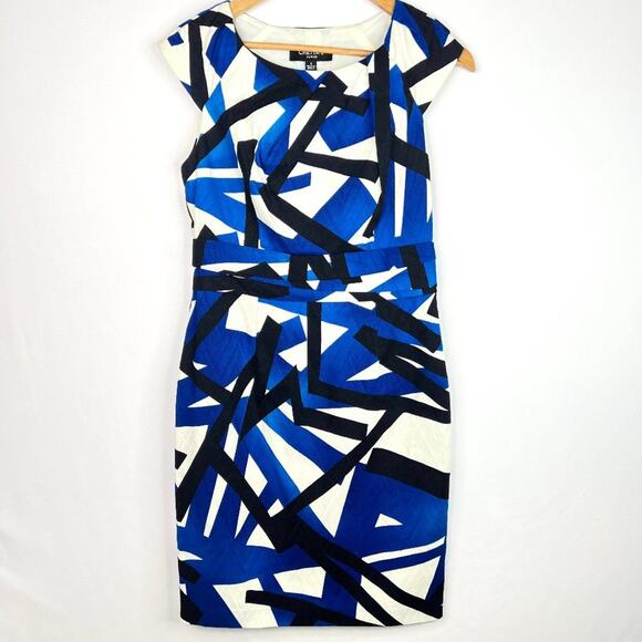 Chetta B Sunhee Geometric Sheath Dress - Picture 1 of 12